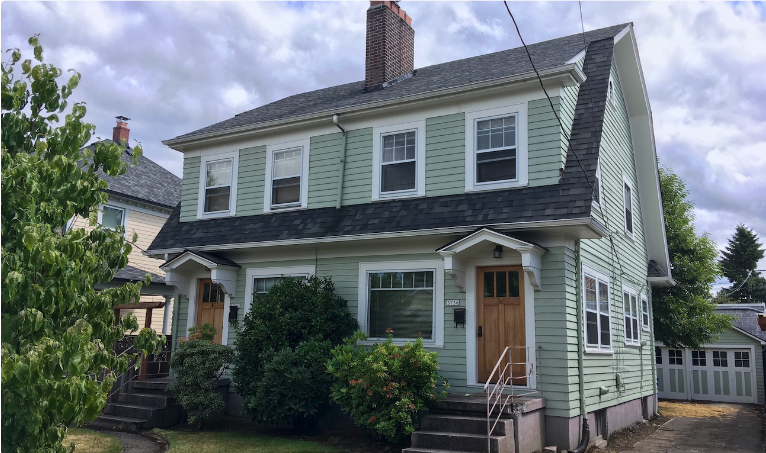 A house with two front doors
